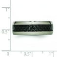 thumbnail image 6 of Titanium Carbon Fiber 8mm Mens Wedding Ring Sz 10.5, 6 of 8