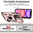 thumbnail image 4 of for iPhone 11 Case,with Screen Protectors and Camera Cover,[Military Grade] 16ft.Drop Tested Cover with Magnetic Kickstand Protective Case for iPhone 11 6.1 inch, Rose Gold, 4 of 13