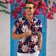 thumbnail image 3 of HAOMEILI Men's Hawaiian Shirt Short Sleeve Floral Button Down Shirts Tropical Holiday Beach Shirts, 3 of 7