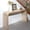 Antique Natural / Natural, variant on Washed white Console Table, 59in Entryway Table, Curved Waterfall-style Tab