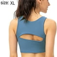 thumbnail image 2 of Sujetador deportivo push up para mujer, sexy, con copas extraíbles, para entrenamiento, fitness, yoga, color azul, 2 of 7
