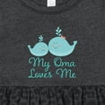 thumbnail image 4 of Inktastic My Oma Loves Me Fish Girls Baby Dress, 4 of 5