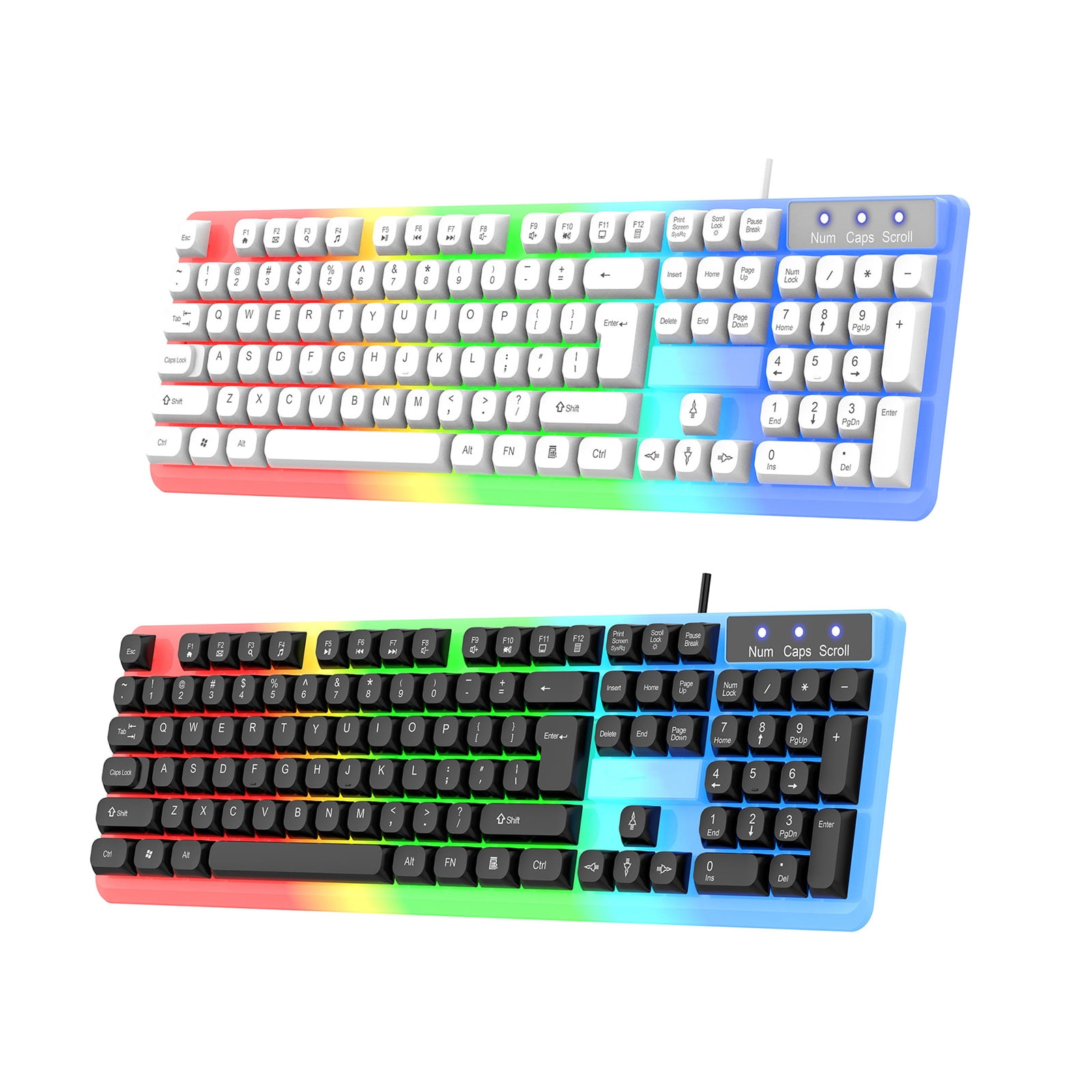 Mechanical Gaming Keyboard with LED Backlit Keyboard 104 Keys Corded Computer Keyboards for Laptop Gaming Work
