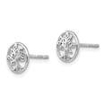 thumbnail image 2 of 925 Sterling Silver Diamond Tree Earrings Leaf, 2 of 7