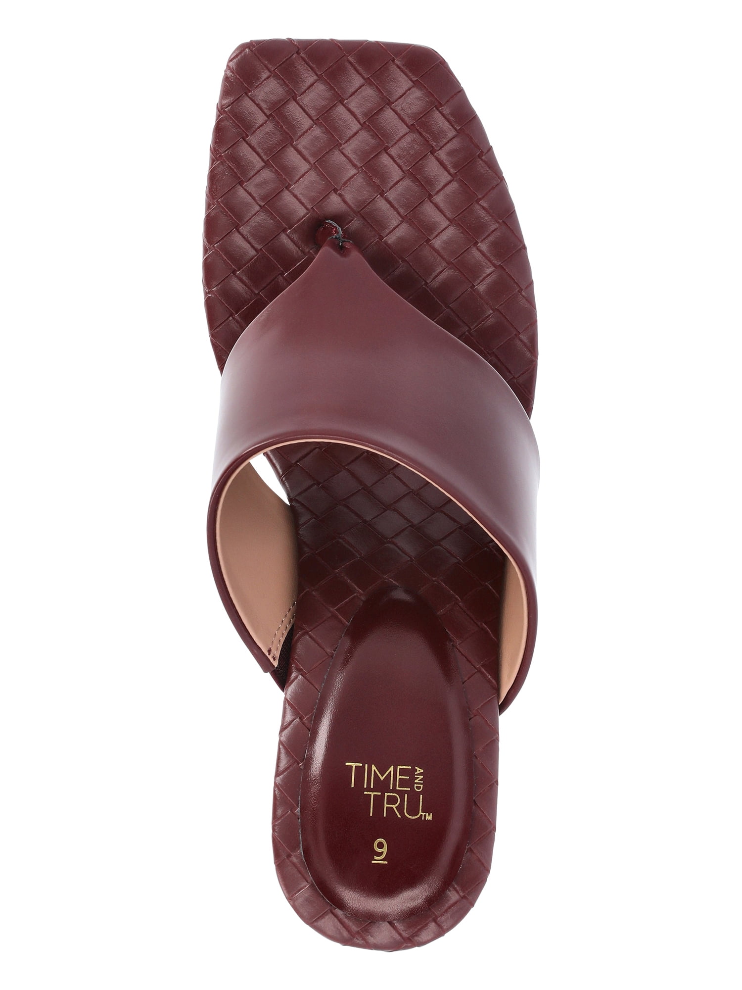 Time and Tru Women's Heeled Thong Sandals