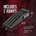 thumbnail image 3 of Black Widow Plastic Car Service Ramps - Lifts Vehicles 6.25" H for Maintenance or Oil Changes - Each Ramp is 12" W and 10,000 lbs. Capacity Per Pair-Pack of Two, 3 of 7