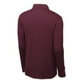 thumbnail image 6 of Yellow Rooster Men's Long Sleeve Micropique Sport-Wick Polo Shirt Maroon 4XL, 6 of 8