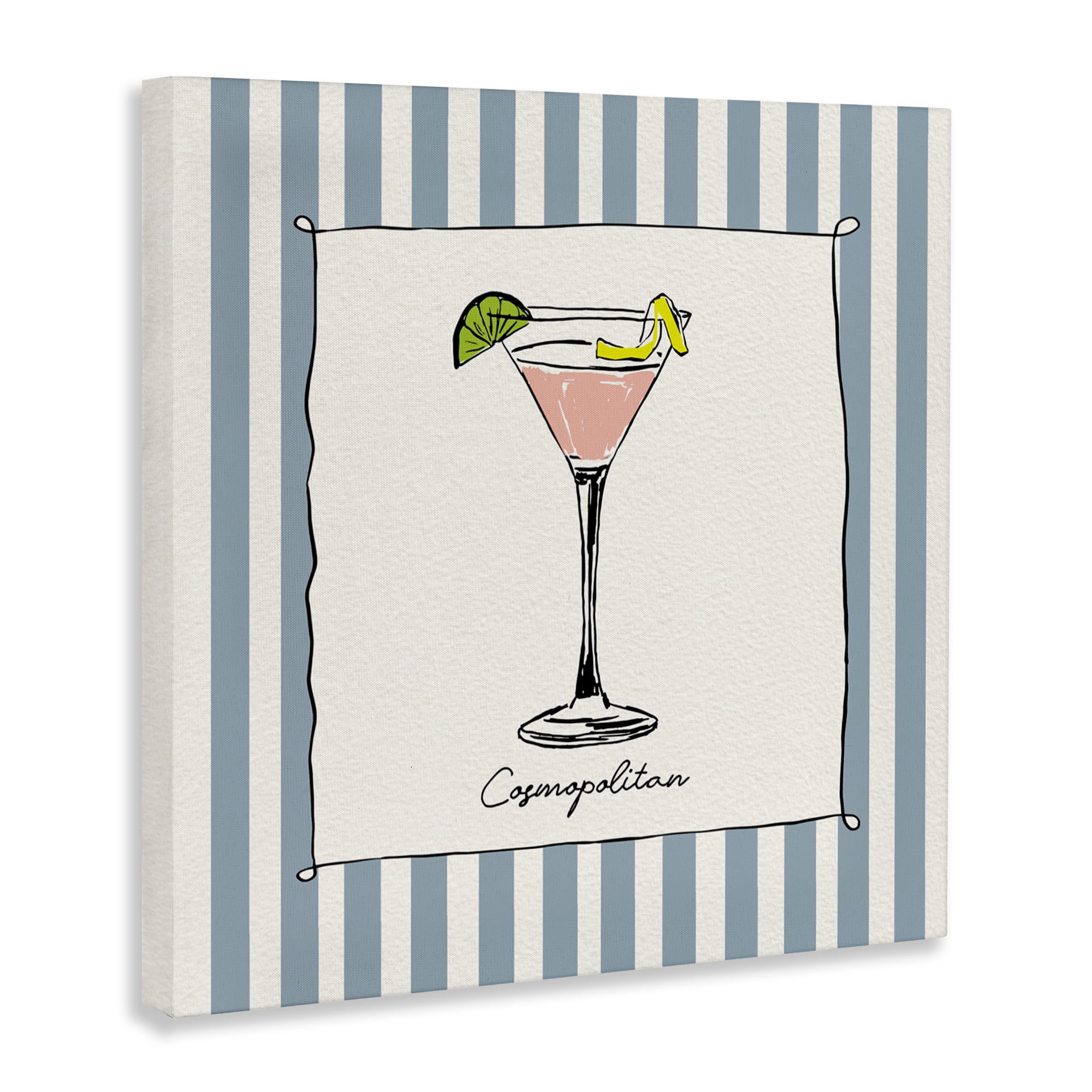 Stupell Industries Cosmopolitan Summer Stripes Canvas Wall Art, design by Susan Jill