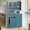 Blue-67"H, variant on KIGOTY Dual Kitchen Trash Cabinet, Double Tilt Out Trash Can Cabinet with Countertop and Drawer, Free-Standing Pet Proof Recycling Cabinet Garbage Can Holder (Grey)