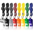 thumbnail image 1 of 8 Packs Coaches Referee Whistles With Lanyards, Colorful Plastic And Stainless Steel Football Whistles For Sports Lifeguards, 1 of 5