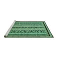 thumbnail image 2 of Ahgly Company Machine Washable Indoor Square Abstract Turquoise Blue Modern Area Rugs, 3' Square, 2 of 4