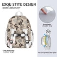 thumbnail image 5 of Paw Print Backpack for School,Cute School Bag,Schoolbag with Adjustable Shoulder Straps & Padded Back,15"x11.42"x5.5", 5 of 6