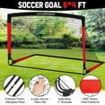 thumbnail image 3 of Soccer Goal Set VAVOSPORT Kids 6x4 ft w/ Soccer Ball, Ladder, 3 of 7