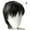 Black, variant on Akifronte Wolftail Hair Wig Retro Wig Male Center Bangs Full Wigs V5