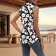 thumbnail image 5 of Camisas Sin Mangas con Botones para Mujer, Blusas Informales de Negocios con Cuello en V y Cuello Halter. Negro L, 5 of 8