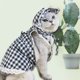 thumbnail image 4 of AURORA TRADE 1 Juego de falda para mascota, suave, ligera, cómoda, llamativa, decoración, accesorios de fotografía, poliéster, clásico, a cuadros, kit de vestido para mascota para verano, 4 of 8