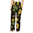 thumbnail image 3 of Naloa Bees and Sunflowers Print Women’s Ultra-Soft Comfy Pajama Lounge Pants with Pockets & Drawstring, 3 of 8