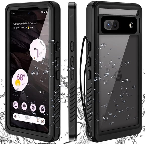 Compatible for Google Pixel 7A Case Waterproof, Built-in HD Clear Screen Protector, 360 Degree Shockproof Dustproof Bumper, Full Protective Waterproof Case for Google Pixel 7A, 2023