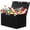 Extra Large Black, variant on LargeBox Storage with Lid, Collapsible Sturdy  Chest Storage 25"x 13" x 16" (Linen Gray)