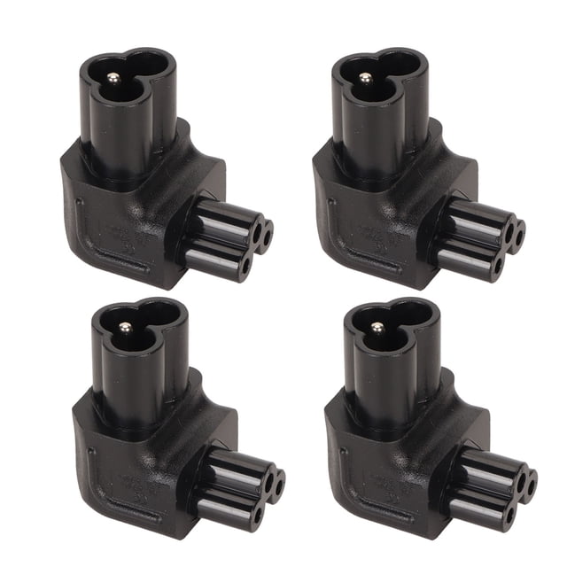 Power Extension Adapter, Right Angled Heat Retardant 2.5A-10A 250V IEC320 C6 To C5 Power Adapter 2500W for UPS PDU Server