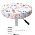 thumbnail image 4 of Gukieu Scandinavian Alphabet Print Round Chair Cover, Dust-proof and Non-slip Bar Chair Protective Cover, Suitable for Bars, Restaurants, Offices-14 inch, 4 of 7