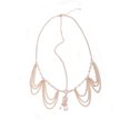 thumbnail image 2 of Delicada cadena para la cabeza para mujer, cadena para la cabeza de novia con cristales de diamantes de imitación en tono dorado, accesorio para el cabello de boda, joyería de disfraz india, diadema, 2 of 6
