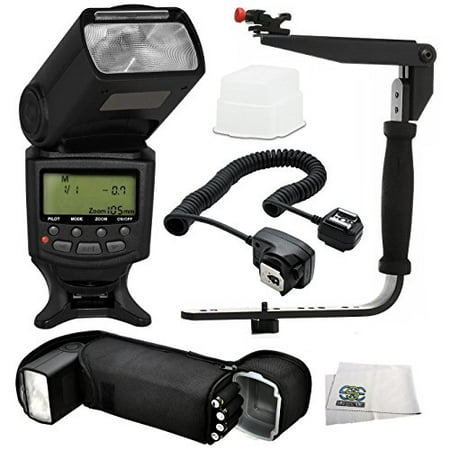 Best Value Professional E-TTL Auto-Focus Dedicated Flash for Canon SL1 T5 T3 T5i T4i T3i T2i T1i 50D 60D 70D 7D Xsi & XS Digital Cameras Also Includes Hard Flash Diffuser, Flash Stand, (Best Cheap External Flash For Canon)
