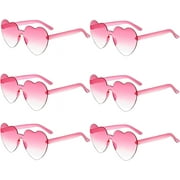 Heart Shape Rimless Valentines Sunglasses Frameless Love Glasses