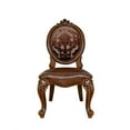 thumbnail image 2 of ACME Versailles Faux Leather  Upholstered Side Chair in Cherry, 2 of 5