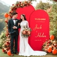 thumbnail image 3 of Fundas de telón de fondo PARTISKY Red Arch de 2,2 x 1,5 m de elastano para bodas, 3 of 7