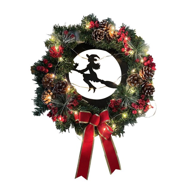 Guirnalda colgante de Navidad Sunnimix de 40cmx40cm para puerta y Ventana