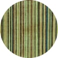thumbnail image 1 of Ahgly Company Indoor Round Oriental Light Blue Modern Area Rugs, 4' Round, 1 of 4