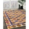 thumbnail image 3 of Ahgly Company Machine Washable Indoor Rectangle Abstract Chestnut Brown Area Rugs, 4' x 6', 3 of 7