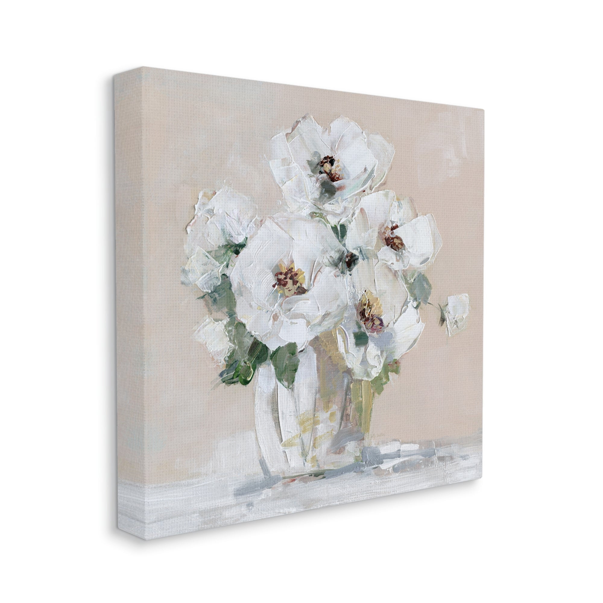 Stupell Industries Traditional Flower Blossom Bouquet Delicate White Petals Painting Gallery Wrapped Canvas Print Wall Art, Design by Sally Swatland