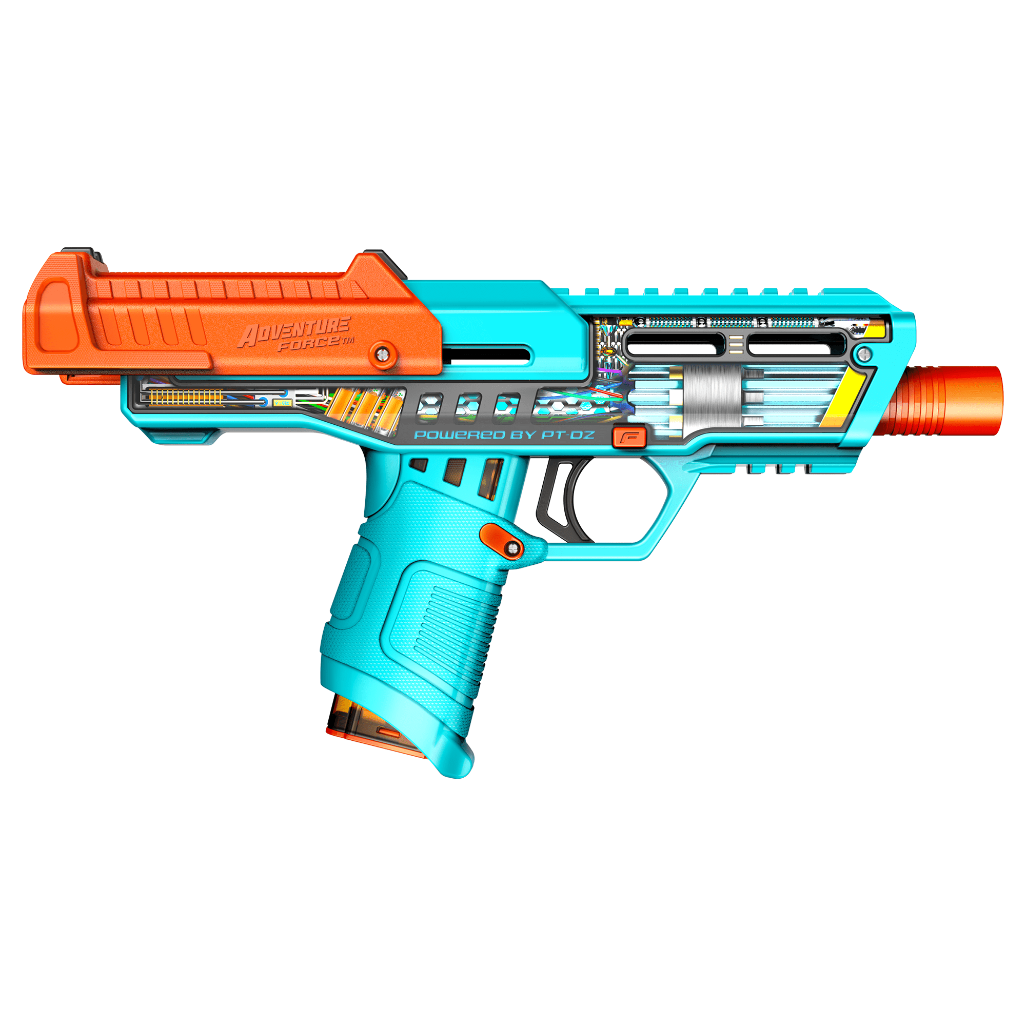 Adventure Force Tactical Strike Brute Pro Ultimate Clip-Fed Slamfire Half-Length Dart Blaster, Shoots up to 145ft, 14+, Unleash slamfire power with the only clip-fed, handheld pro blaster.