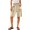 Beige, variant on Women's High-Waisted Wide Leg Knee-Length Casual Shorts with Patch Pockets – Comfy Summer Lounge Bottoms