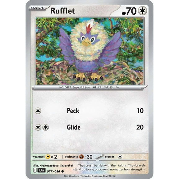 Pokemon Black Bolt Common Rufflet #77