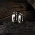 thumbnail image 4 of GKNET Vintage 925 Silver Hoop Huggie Earrings Women Fashion Square Ear Clip, 4 of 5