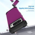thumbnail image 7 of ELEHOLD Rugged Case for Google Pixel 8 Pro Hard PC Soft Silicone Hybrid Shockproof Scratch-Resistant Anti-Fingerprint Slim Thin Case for Google Pixel 8 Pro,Purple, 7 of 7