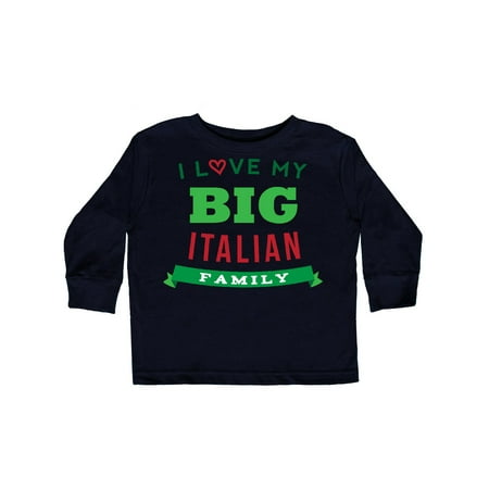 

Inktastic Big Italian Family Gift Toddler Boy or Toddler Girl Long Sleeve T-Shirt