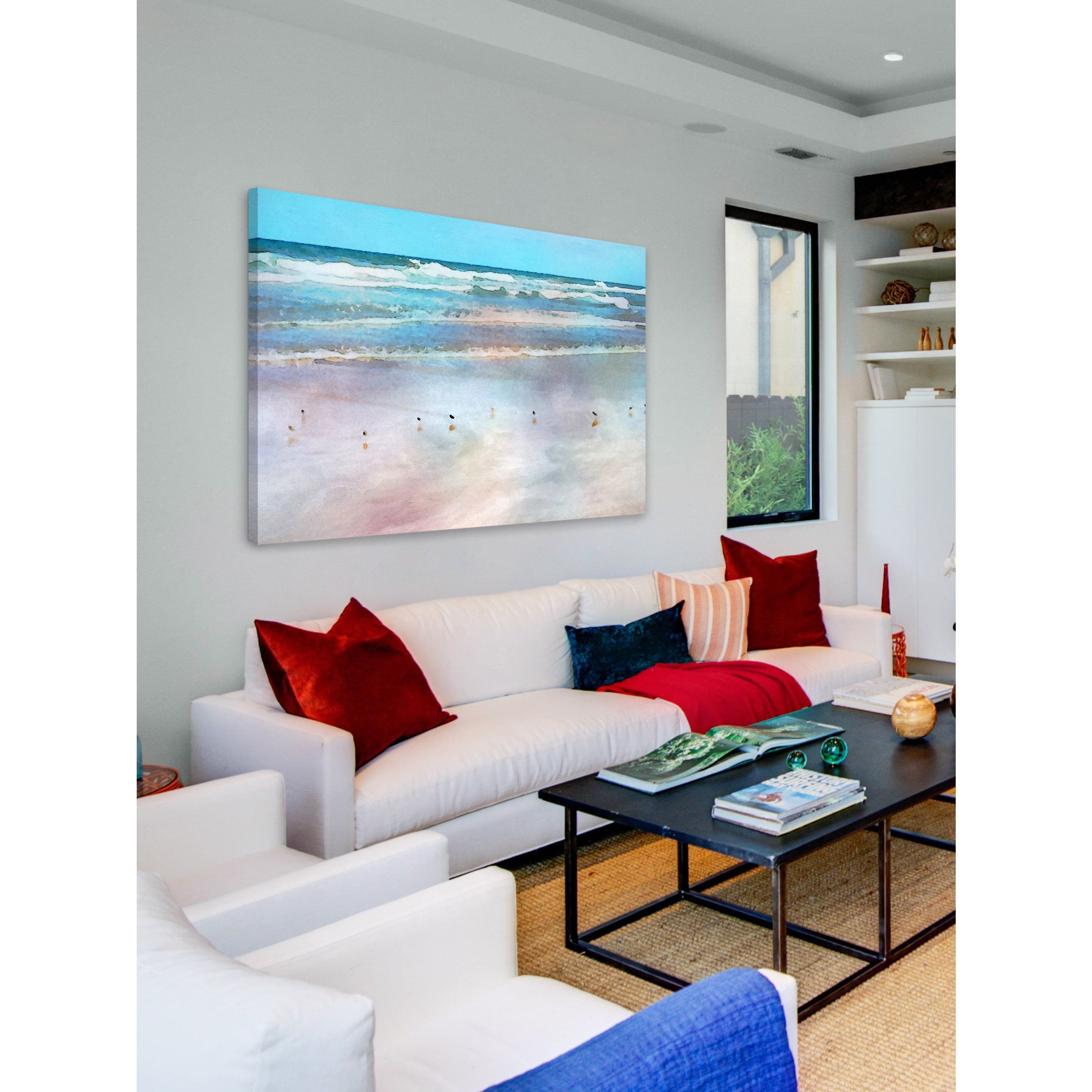 Tranquil Horizon Painting Print on Wrapped Canvas