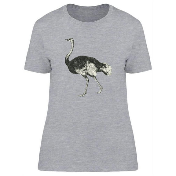 Ostrich Vintage Design T-Shirt Women -Image by Shutterstock, Female Large