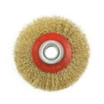 thumbnail image 3 of Attachment Parts Round Brass Steel Wire Brushes Wheel Bench Grinder Rotary Tool, 3 of 8