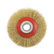125Mm Quality Round Brass Plated Steel Wire Brush Wheel for Bench Grinder