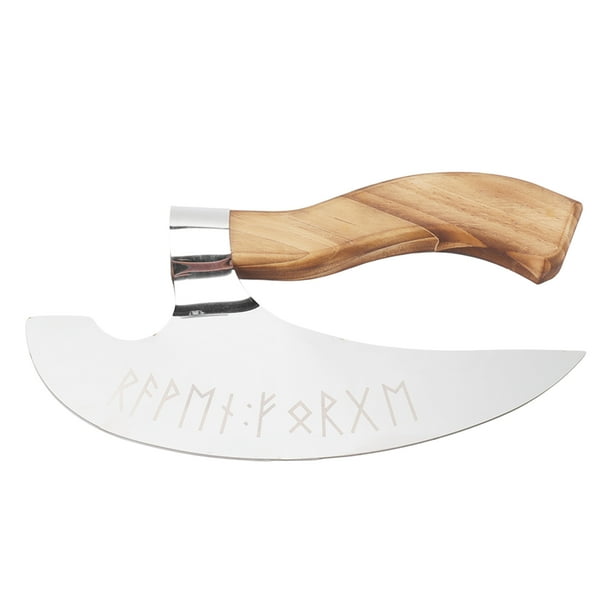 Pizza Axe, Stainless Steel And Pine Wood High Strength Non Slip Grip