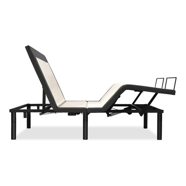 Pemberly Row Base de Lit en Coton Ajustable Taille Simple TG avec Modes de Massage, Noir