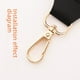 thumbnail image 2 of Accesorios de hardware para equipaje para hombres y mujeres, gancho de aleación galvanizada, hebilla colgante, hebilla de perro en forma de D, hebilla de placa grande, 2 of 3