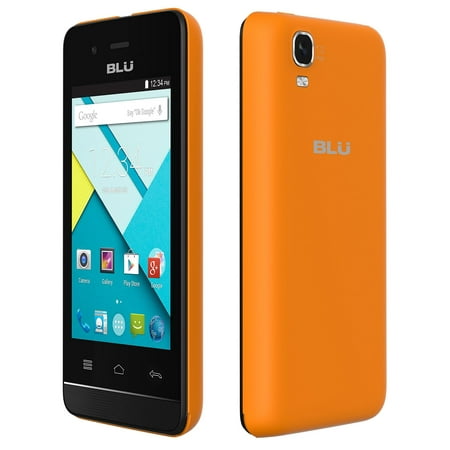 Refurbished BLU D350 ORANGE Dash 3.5 CE GSM Dual-SIM Dual-Core Android Smartphone