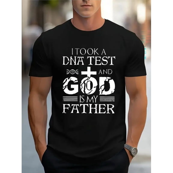 I Took A DNA Test And God Is My Father Christian Men's Graphic T-Shirt