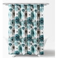 thumbnail image 2 of Leah Shower Curtain-Bathroom Flower Floral Large Blooms Fabric Print Design, 72" x 72", Blue, 2 of 6